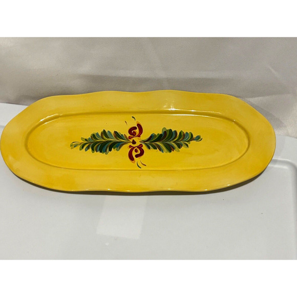 Gail‎ Pittman~Southern Living~15½" Tray~Sienna Garland Yellow Collector piece - Picture 1 of 7